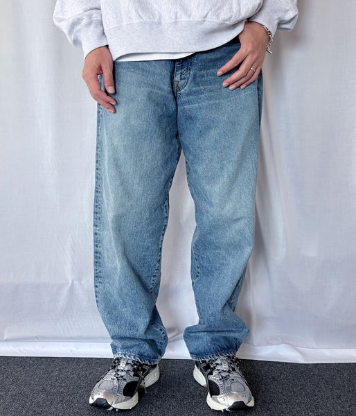 DESCENDANT/1995 DENIM TROUSERS BAGGY HARD WASH (INDIGO)