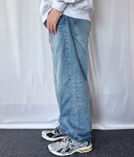 DESCENDANT/1995 DENIM TROUSERS BAGGY HARD WASH (INDIGO)