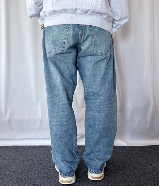 DESCENDANT/1995 DENIM TROUSERS BAGGY HARD WASH (INDIGO)