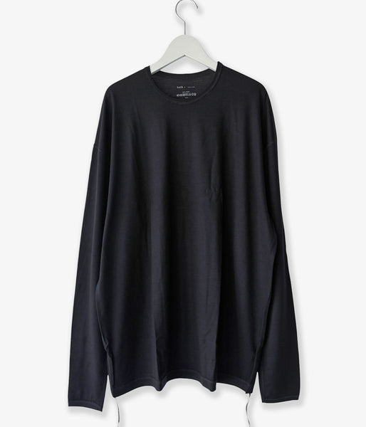 holk/CREWNECK L/S TEE (BLACK)