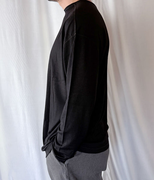 holk/CREWNECK L/S TEE (BLACK)