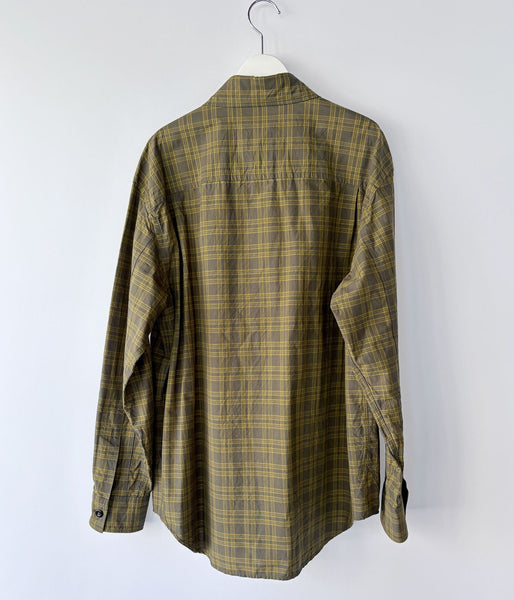 MHL./TONAL COTTON CHECK SHIRT (KHAKI)