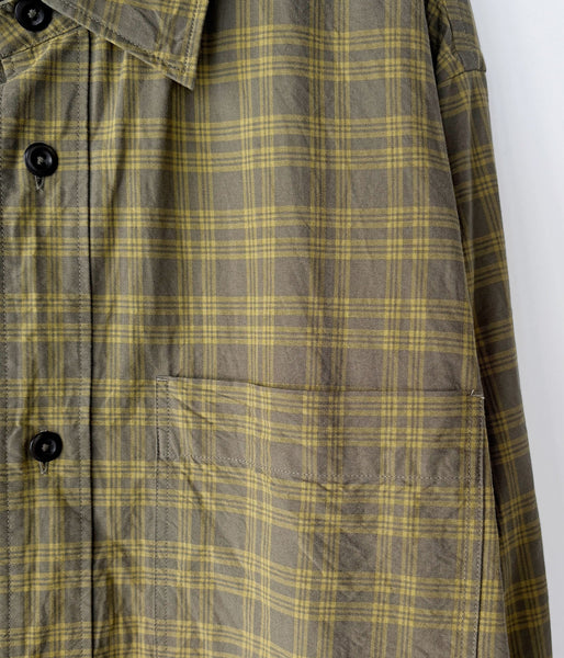 MHL./TONAL COTTON CHECK SHIRT (KHAKI)