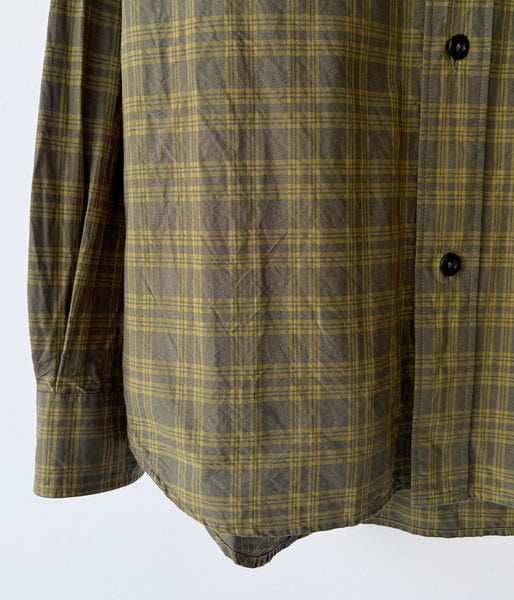 MHL./TONAL COTTON CHECK SHIRT (KHAKI)