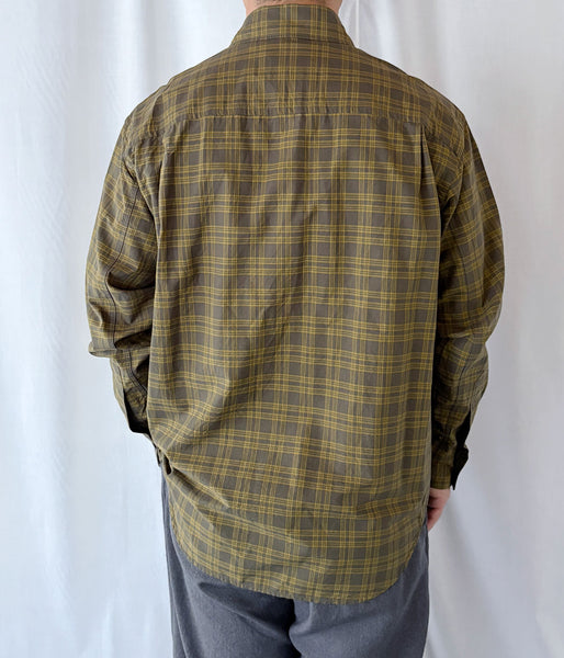 MHL./TONAL COTTON CHECK SHIRT (KHAKI)
