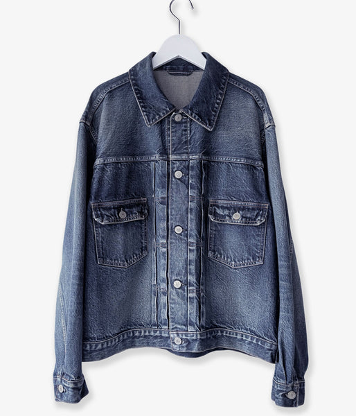 blurhms ROOTSTOCK/13.5oz 2ND TYPE DENIM JACKET (USED-indigo)