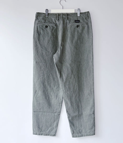 DESCENDANT/DC-6 TWILL TROUSERS PIGMENT DYE (OLIVE DRAB)