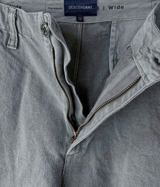DESCENDANT/DC-6 TWILL TROUSERS PIGMENT DYE (OLIVE DRAB)