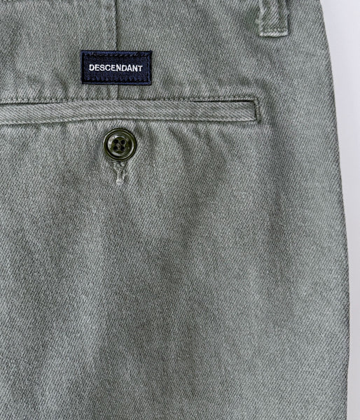 DESCENDANT/DC-6 TWILL TROUSERS PIGMENT DYE (OLIVE DRAB)