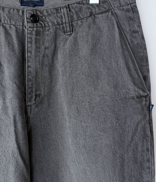 DESCENDANT/DC-6 TWILL TROUSERS PIGMENT DYE (BLACK)