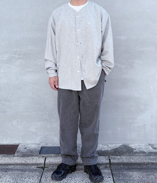 DESCENDANT/DC-6 TWILL TROUSERS PIGMENT DYE (BLACK)