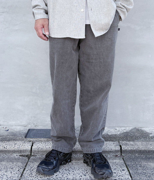DESCENDANT/DC-6 TWILL TROUSERS PIGMENT DYE (BLACK)