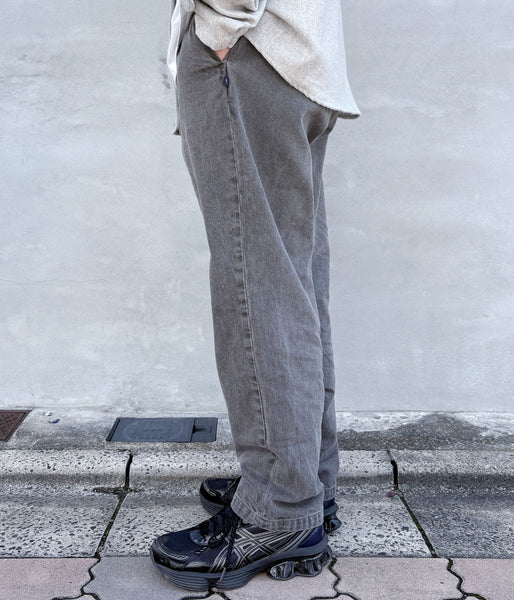 DESCENDANT/DC-6 TWILL TROUSERS PIGMENT DYE (BLACK)