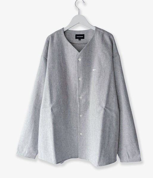 DESCENDANT/CCN FLANNEL LS SHIRT (LIGHT GRAY)