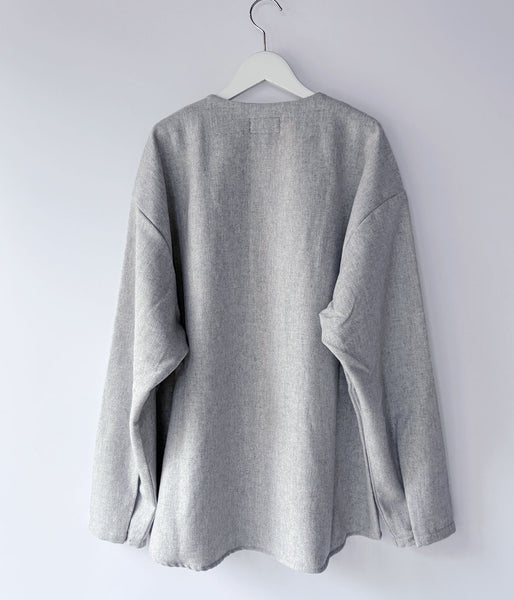 DESCENDANT/CCN FLANNEL LS SHIRT (LIGHT GRAY)