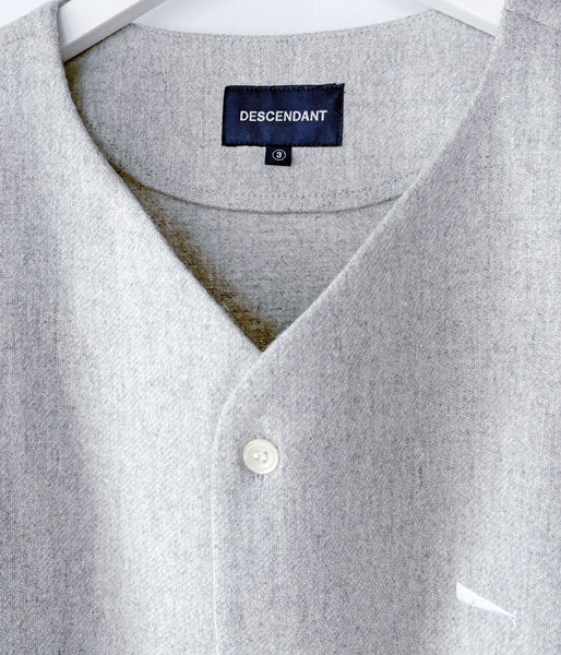 DESCENDANT/CCN FLANNEL LS SHIRT (LIGHT GRAY)