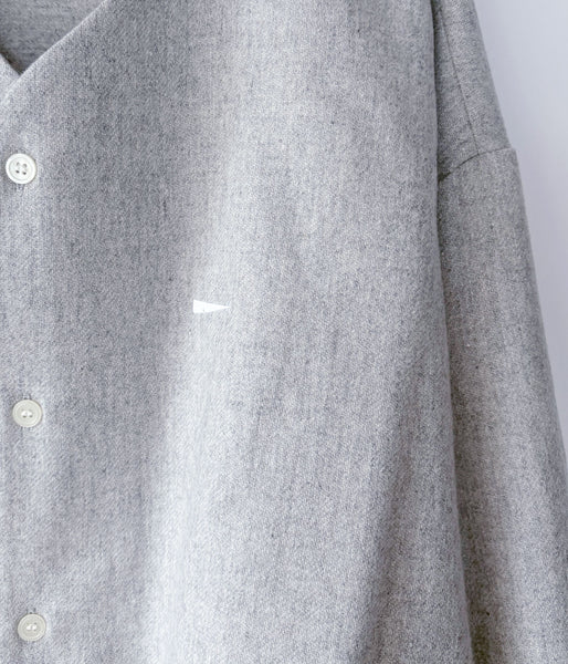 DESCENDANT/CCN FLANNEL LS SHIRT (LIGHT GRAY)