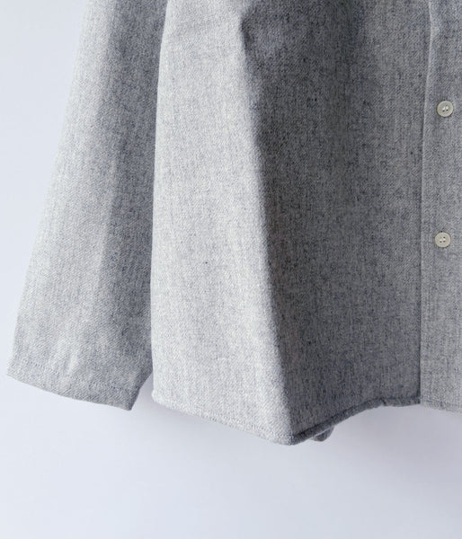 DESCENDANT/CCN FLANNEL LS SHIRT (LIGHT GRAY)