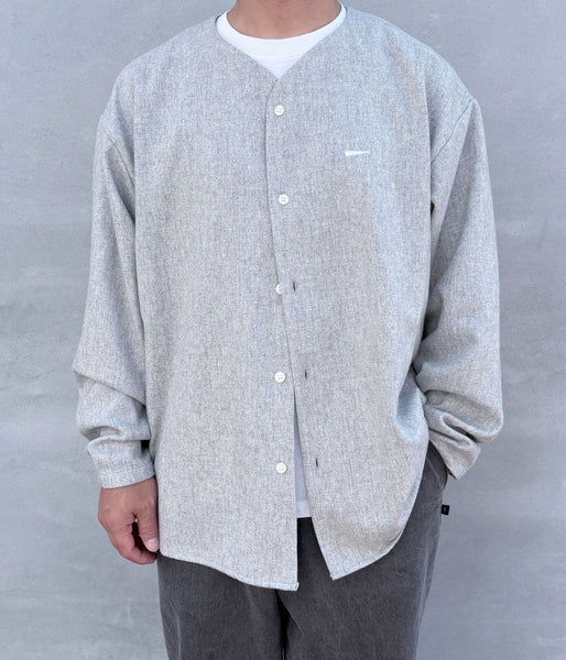 DESCENDANT/CCN FLANNEL LS SHIRT (LIGHT GRAY)