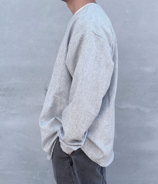 DESCENDANT/CCN FLANNEL LS SHIRT (LIGHT GRAY)