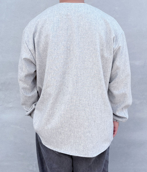 DESCENDANT/CCN FLANNEL LS SHIRT (LIGHT GRAY)