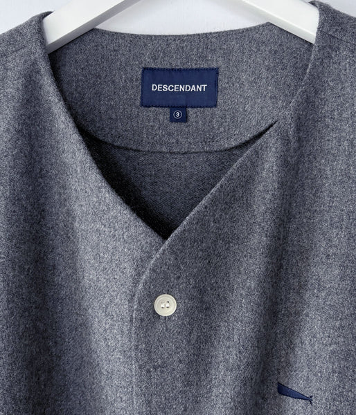 DESCENDANT/CCN FLANNEL LS SHIRT (GRAY)