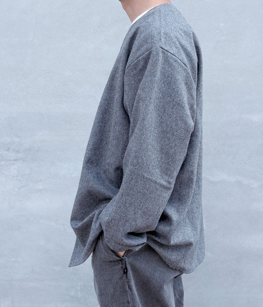 DESCENDANT/CCN FLANNEL LS SHIRT (GRAY)
