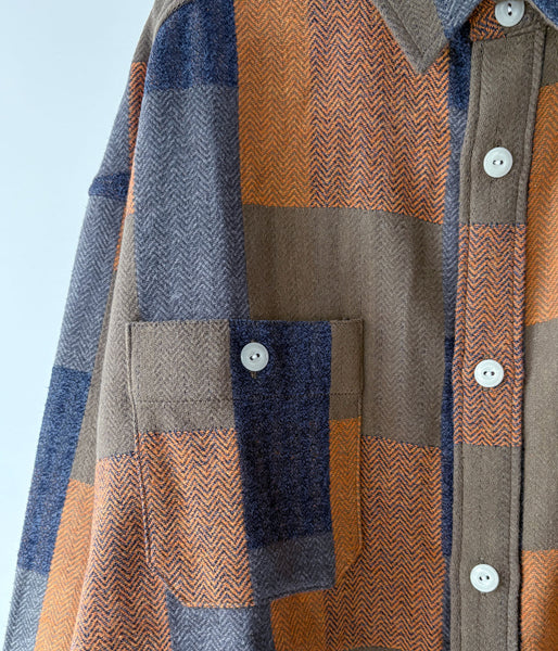 DESCENDANT/VANNING PLAID LS SHIRT (BROWN)