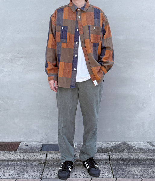 DESCENDANT/VANNING PLAID LS SHIRT (BROWN)