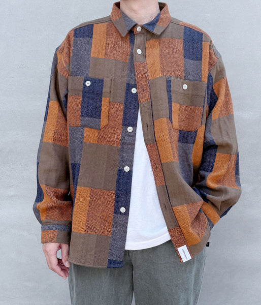 DESCENDANT/VANNING PLAID LS SHIRT (BROWN)