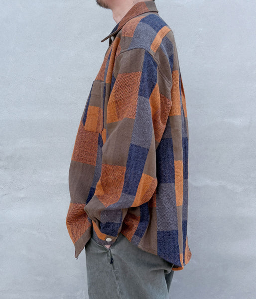 DESCENDANT/VANNING PLAID LS SHIRT (BROWN)