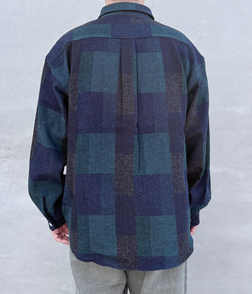 DESCENDANT/VANNING PLAID LS SHIRT (GREEN)