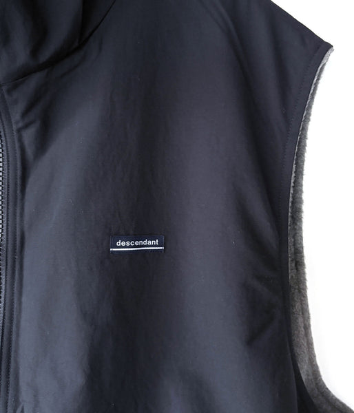 DESCENDANT/DAVID NYLON VEST (NAVY)