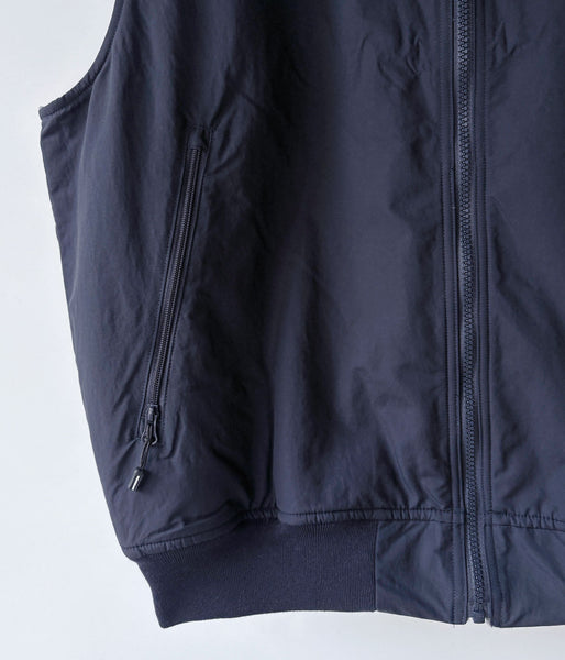 DESCENDANT/DAVID NYLON VEST (NAVY)