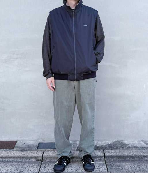 DESCENDANT/DAVID NYLON VEST (NAVY)
