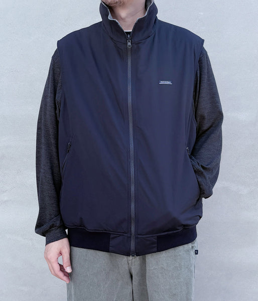 DESCENDANT/DAVID NYLON VEST (NAVY)