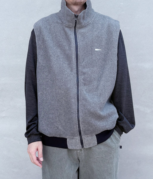 DESCENDANT/DAVID NYLON VEST (NAVY)