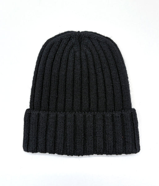 visvim/KNIT CAP (WOOL) (BLACK)