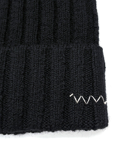 visvim/KNIT CAP (WOOL) (BLACK)
