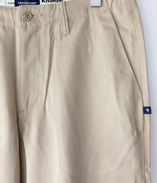 DESCENDANT/DC-6 ORGANIC COTTON TWILL TROUSERS (KhaKee)