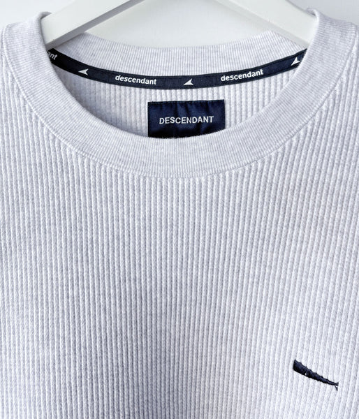 DESCENDANT/GAUFRE WAFFLE CREW NECK (GRAY)