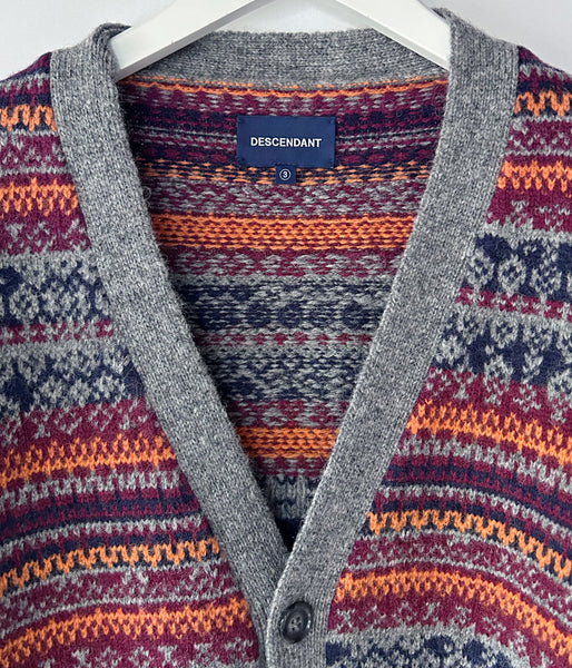 DESCENDANT/NURSE KNIT CARDIGAN (GRAY)