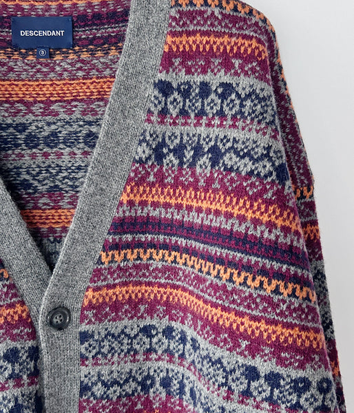 DESCENDANT/NURSE KNIT CARDIGAN (GRAY)