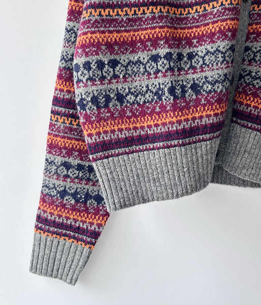 DESCENDANT/NURSE KNIT CARDIGAN (GRAY)