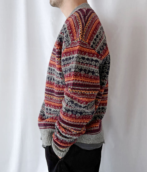 DESCENDANT/NURSE KNIT CARDIGAN (GRAY)