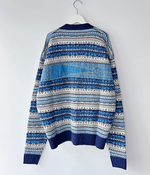 DESCENDANT/NURSE KNIT CARDIGAN (NAVY)