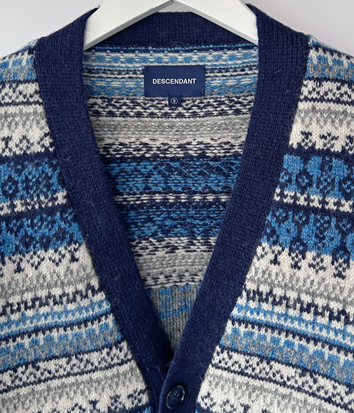 DESCENDANT/NURSE KNIT CARDIGAN (NAVY)