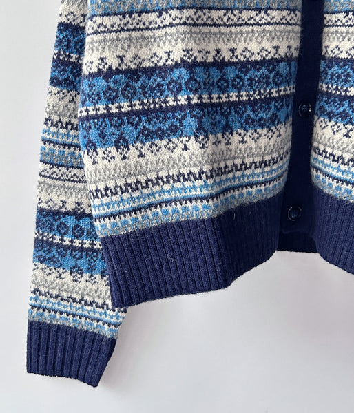 DESCENDANT/NURSE KNIT CARDIGAN (NAVY)