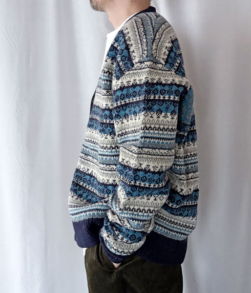 DESCENDANT/NURSE KNIT CARDIGAN (NAVY)