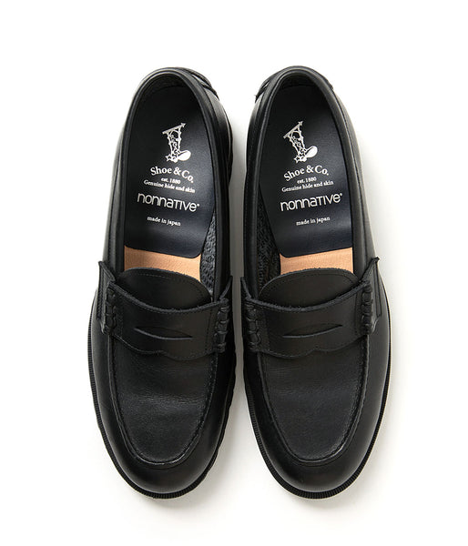 nonnative/REGAL Shoe & Co. × nonnative DWELLER LOAFER&COW LEATHER WITH GORE-TEX (BLACK)